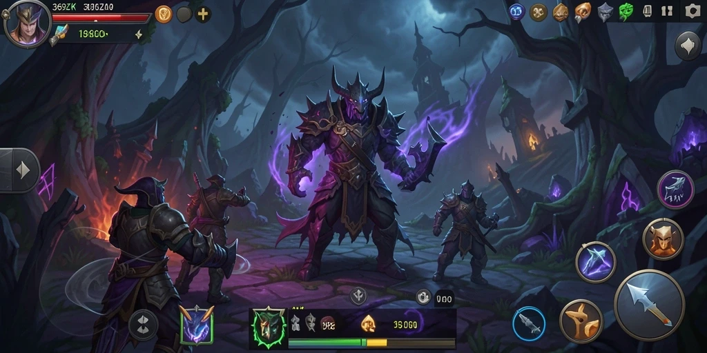 Screenshot gameplay <strong>369ZK</strong> menampilkan aksi pertempuran menarik di dunia fantasi.