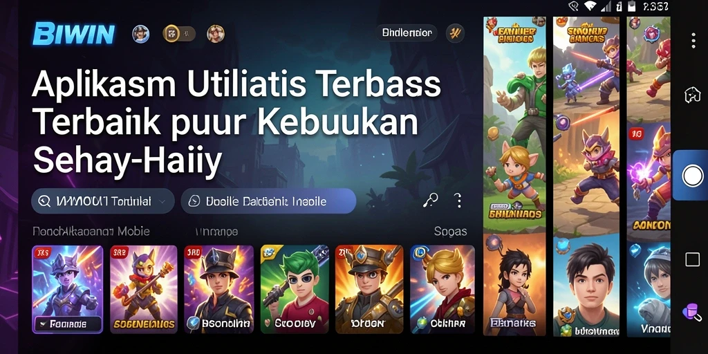 Tampilan utama BIWIN dengan fitur utilitas yang memudahkan pengguna.