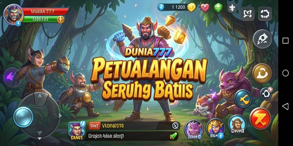 Tangkapan layar gameplay DUNIA777 yang penuh aksi dan petualangan.