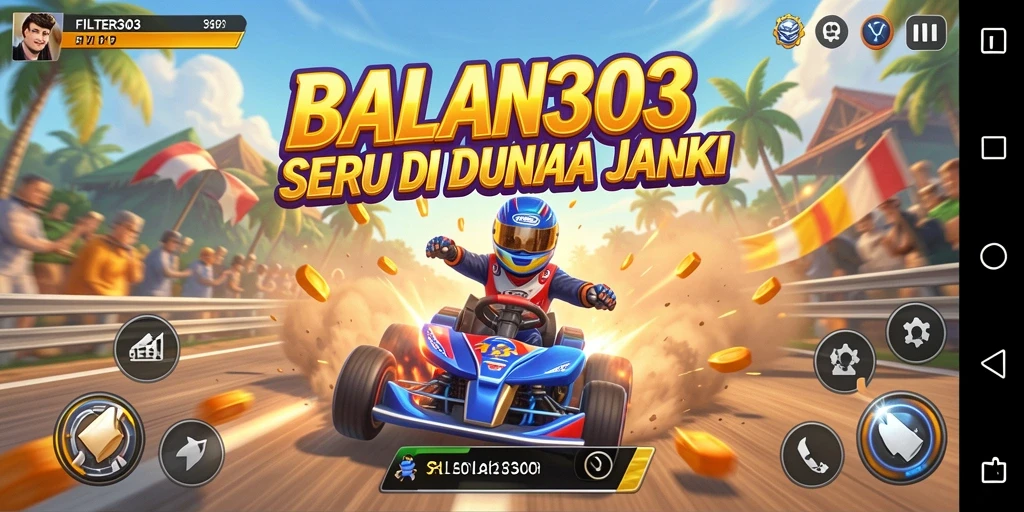 Tangkapan layar menunjukkan aksi balapan seru di FILTER303.