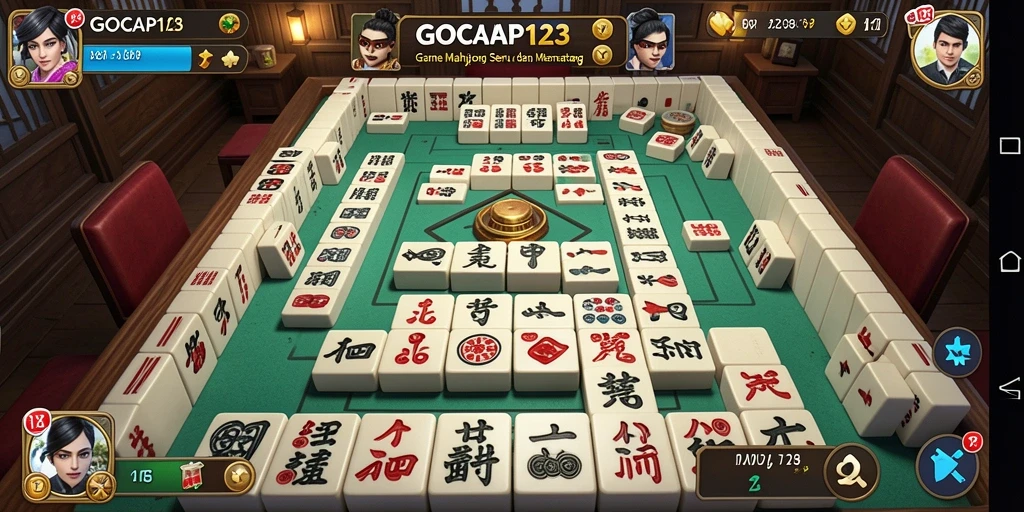Tampilan menarik gameplay Mahjong di GOCAP123.
