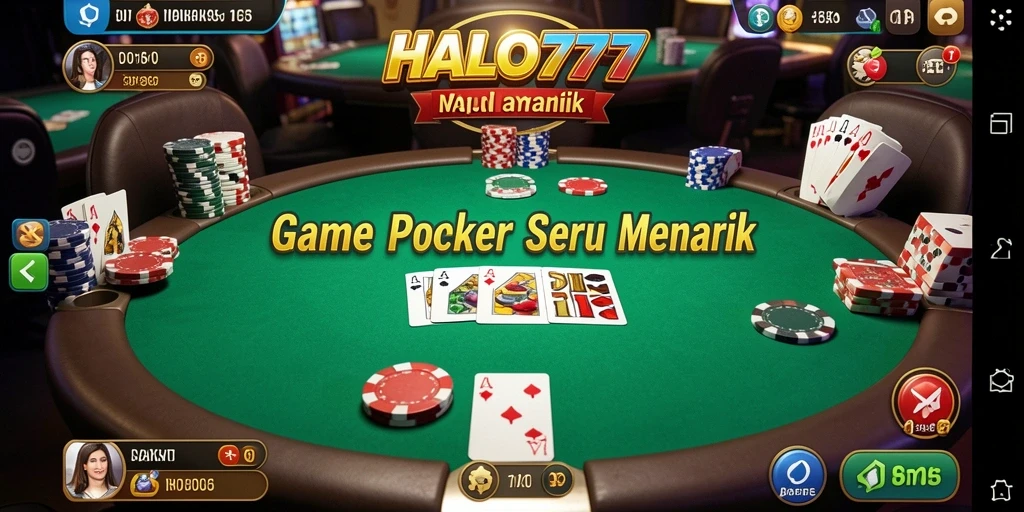 Tampilan menarik gameplay Poker di HALO777 yang penuh aksi.