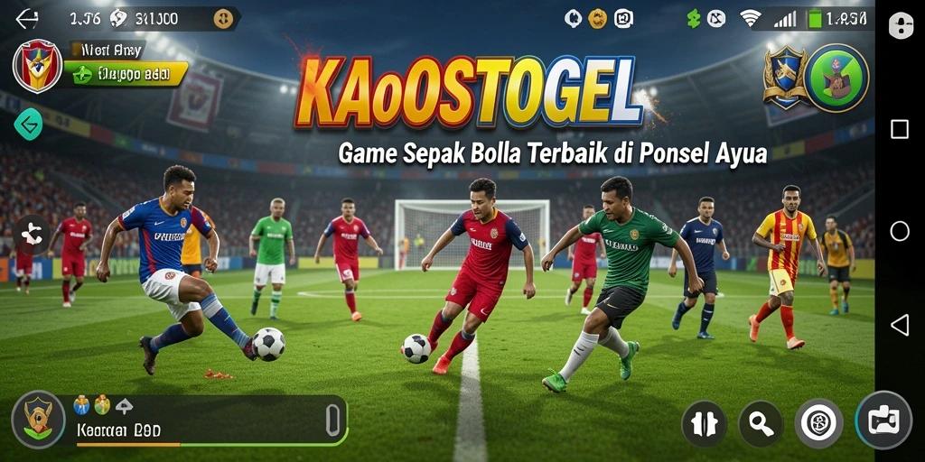 Screenshot gameplay KAOSTOGEL yang menampilkan aksi seru di lapangan.