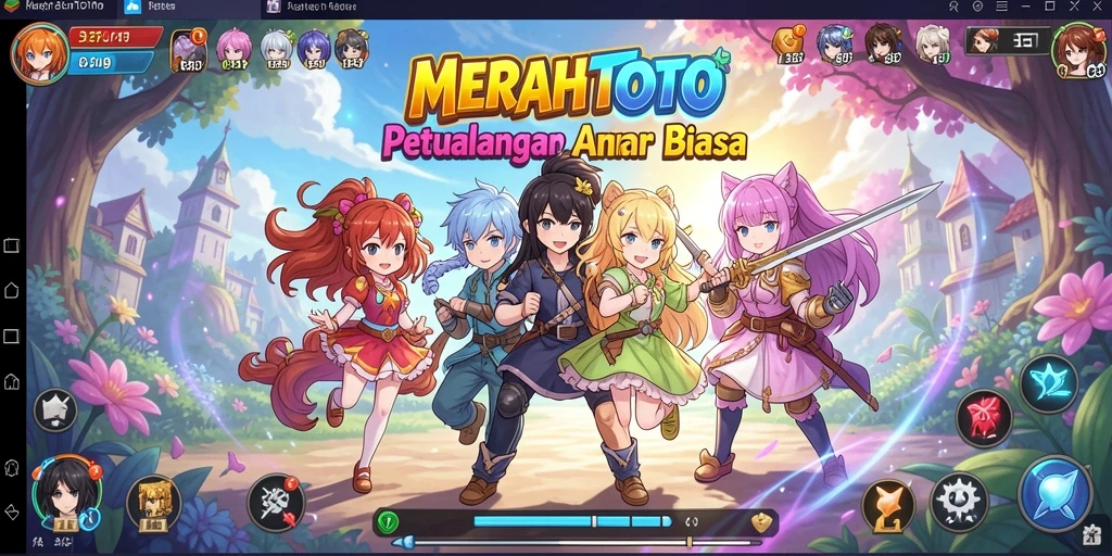 Tampilan gameplay seru dan karakter Anime yang memikat.