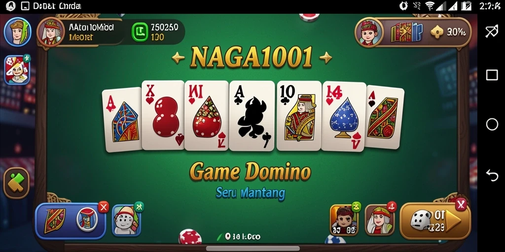 Tampilan menarik gameplay Domino yang penuh strategi.