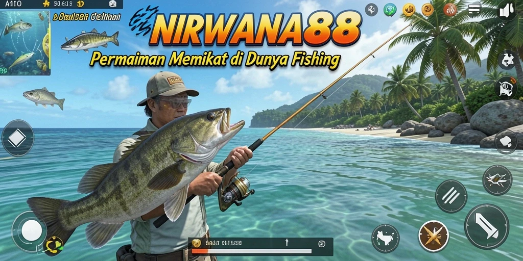 Screenshot utama NIRWANA88 menampilkan aksi memancing yang mendebarkan.