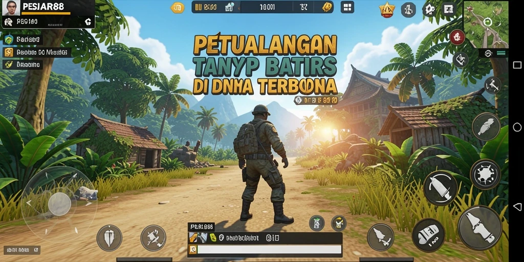 Tampilan gameplay PESIAR88 dalam dunia terbuka yang luas.