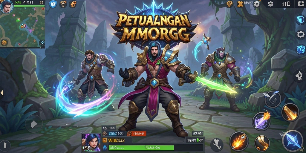 Tampilan gameplay <strong>WIN33</strong> yang epik dalam dunia MMORPG.